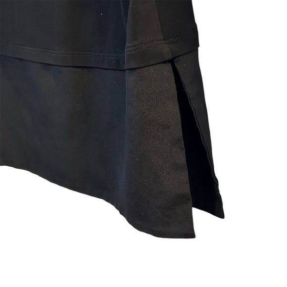Calvin Klein Women's Black Mixed Media Short Sleeve Blouse Size M - Picture 7 of 13